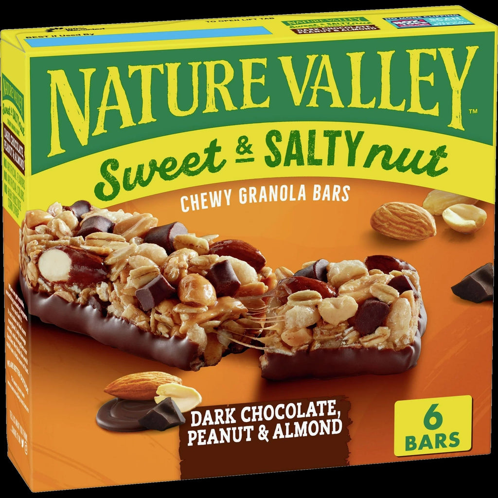 Sweet & Salty Nut Granola Bars Peanut Almond Dark Chocolate (6 CT)