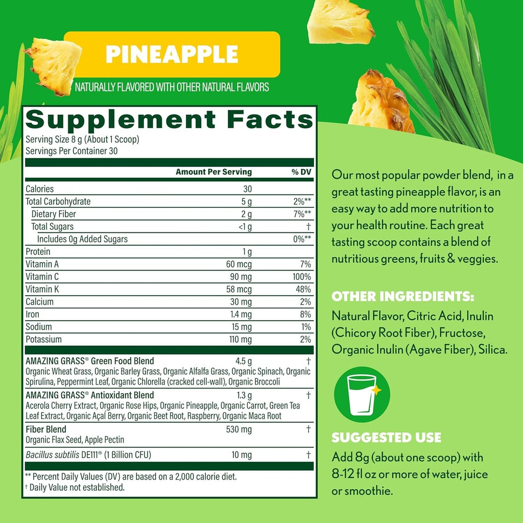 Greens Superfood Powder - Pineapple (30 Servings)