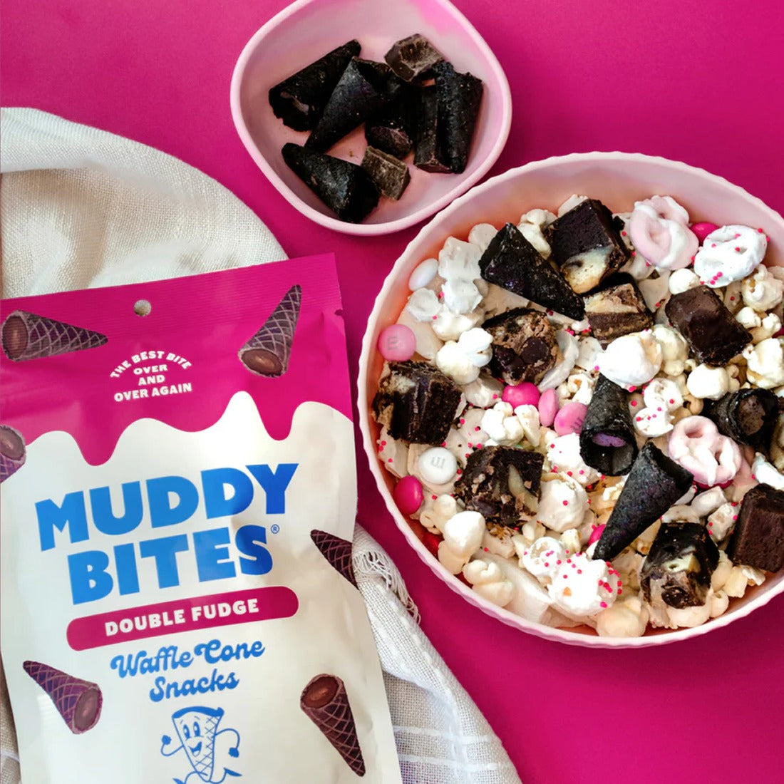 Double Fudge Waffle Cone Bites