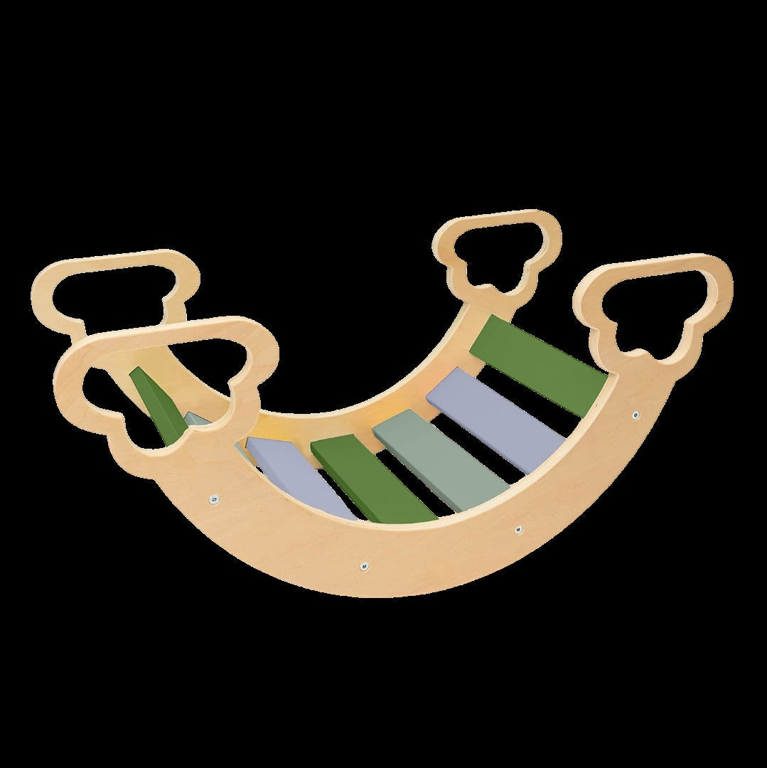 Wooden Arch Climber - Fun Rocking Arch & Climbing Toy For Kids