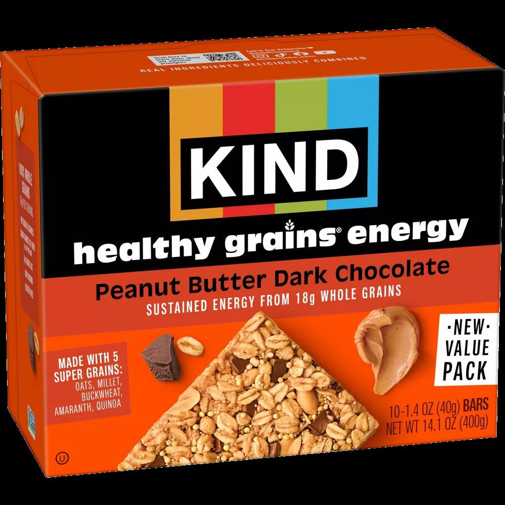 Peanut Butter Dark Chocolate Energy Bars (10 CT)