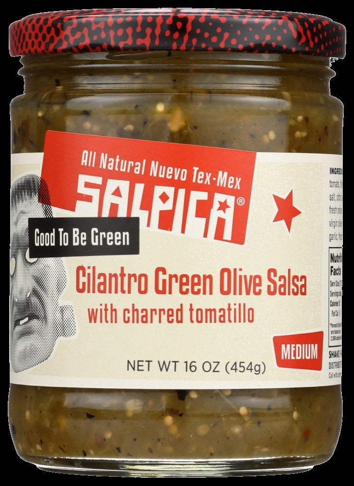 Cilantro Green Olive With Charred Tomatillo Salsa