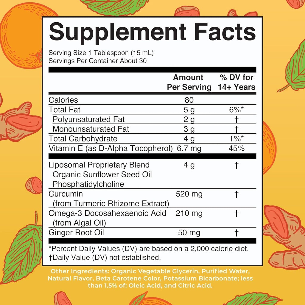 Turmeric & DHA Liposomal - Orange Ginger