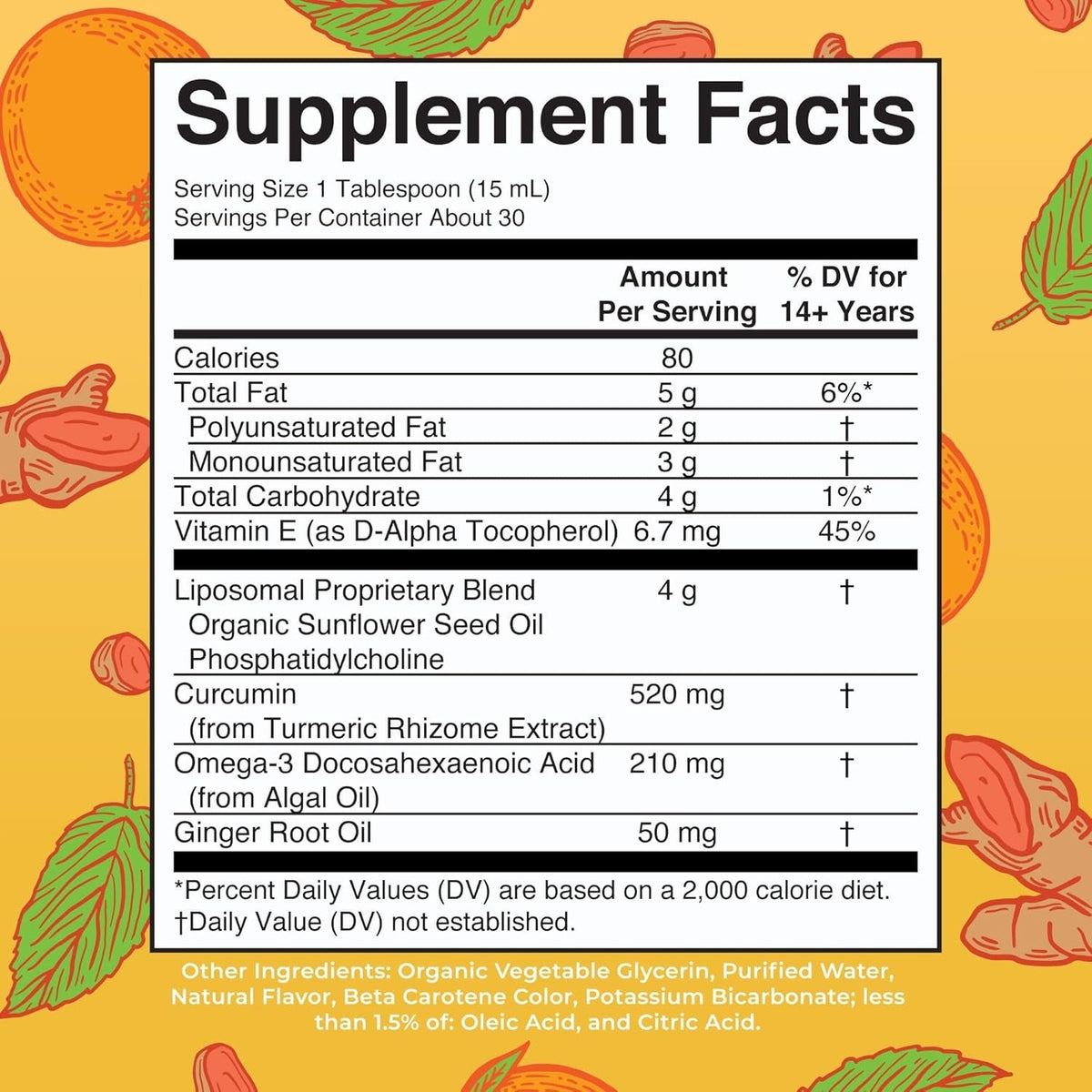 Turmeric & DHA Liposomal - Orange Ginger