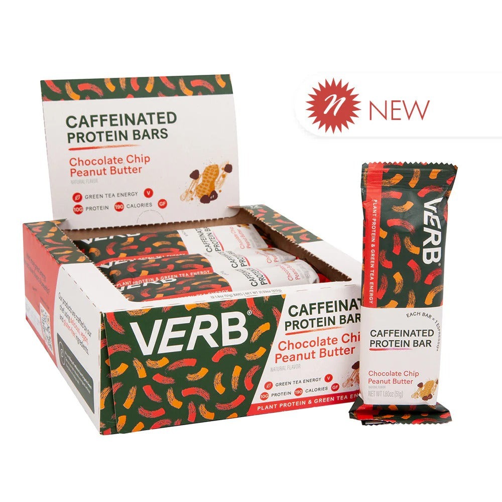 Chocolate Chip Peanut Butter Caffeinated Protein Bar (12 CT)