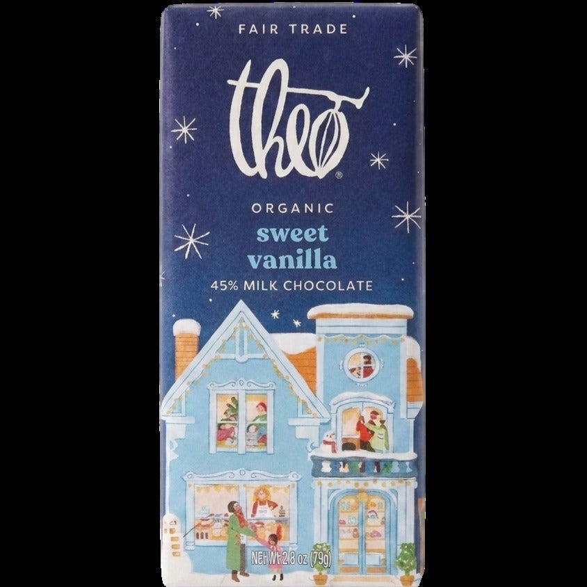 Organic Sweet Vanilla Milk Chocolate Holiday Candy Bar