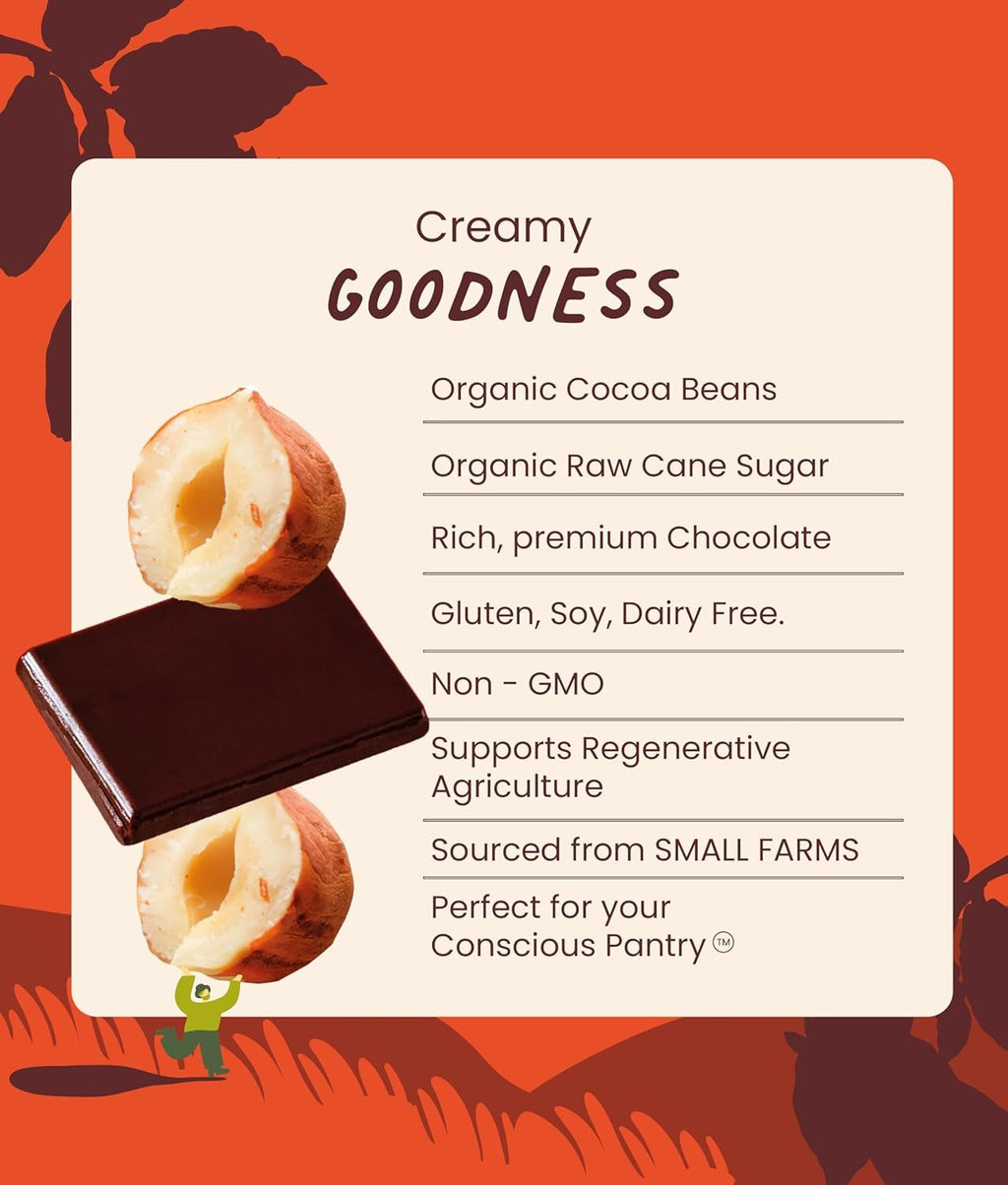 Organic Hazelnut 70% Dark Chocolate Bar