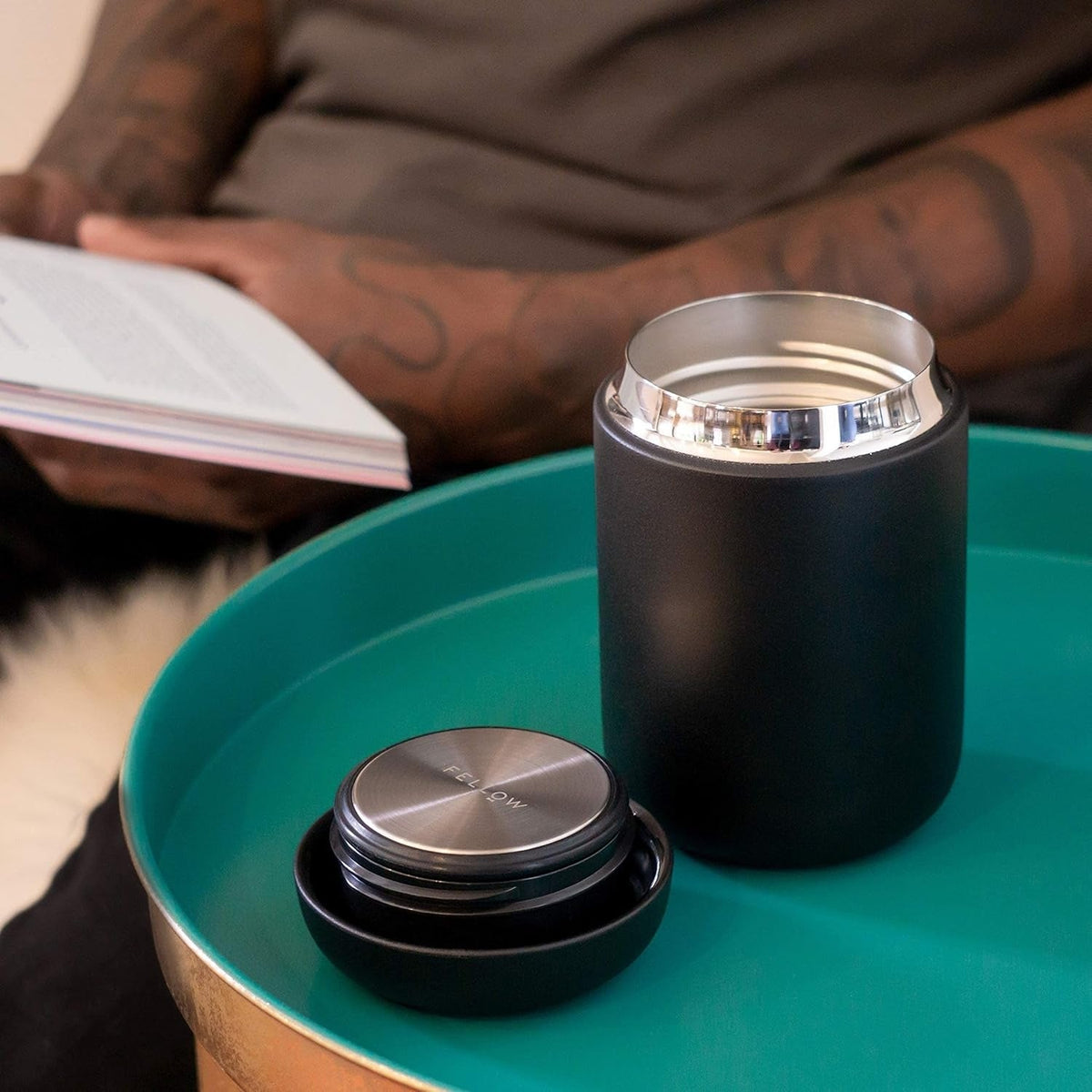 12oz Carter Wide Travel Mug - Matte Black