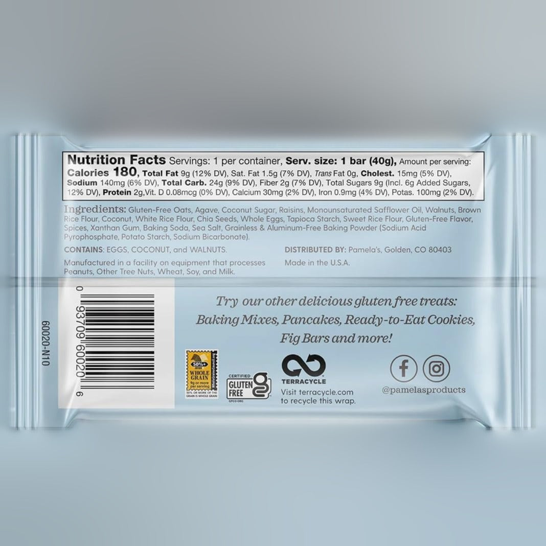 Oat Raisin Walnut Spice Bars (5 CT)