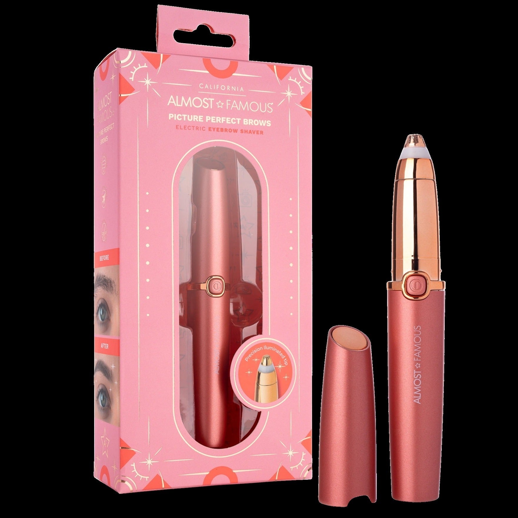 Perfect Brows Eyebrow Trimmer With Precision Led Tip - Coral