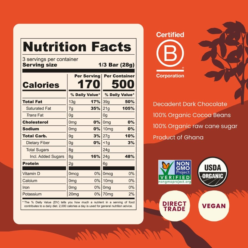 Organic Hazelnut 70% Dark Chocolate Bar