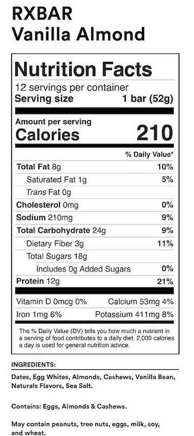 Vanilla Almond Protein Bar (12 CT)