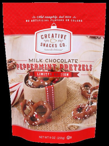 Milk Chocolate Peppermint Pretzels