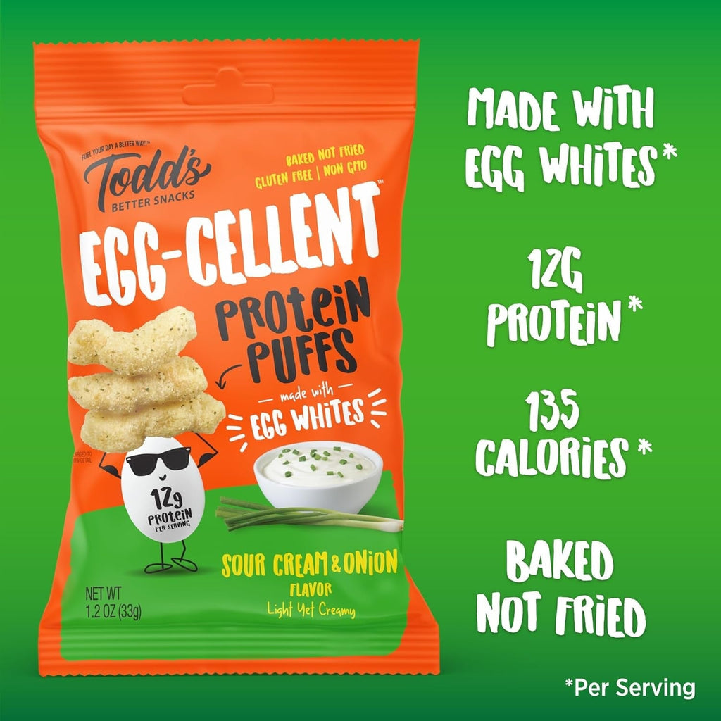 Egg-Cellent Protein Puffs - Sour Cream & Onion (10 CT)