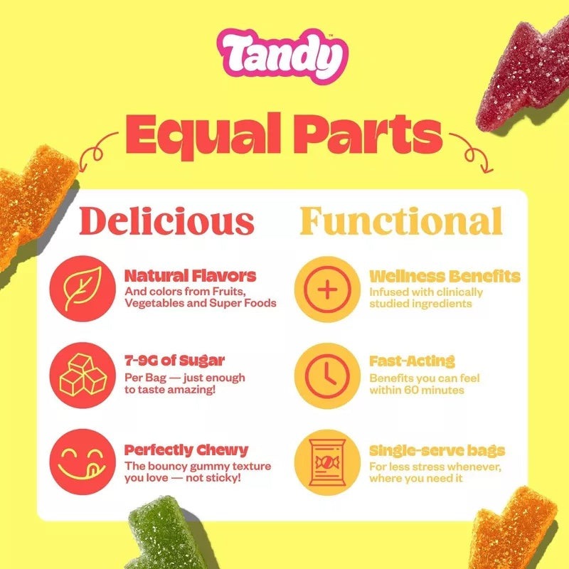 Energy Bursts Zesty Fruit Blast Gummies