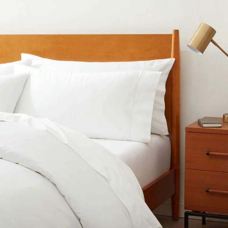 Organic Cotton Standard Pillow Cases - White (Set of 2)