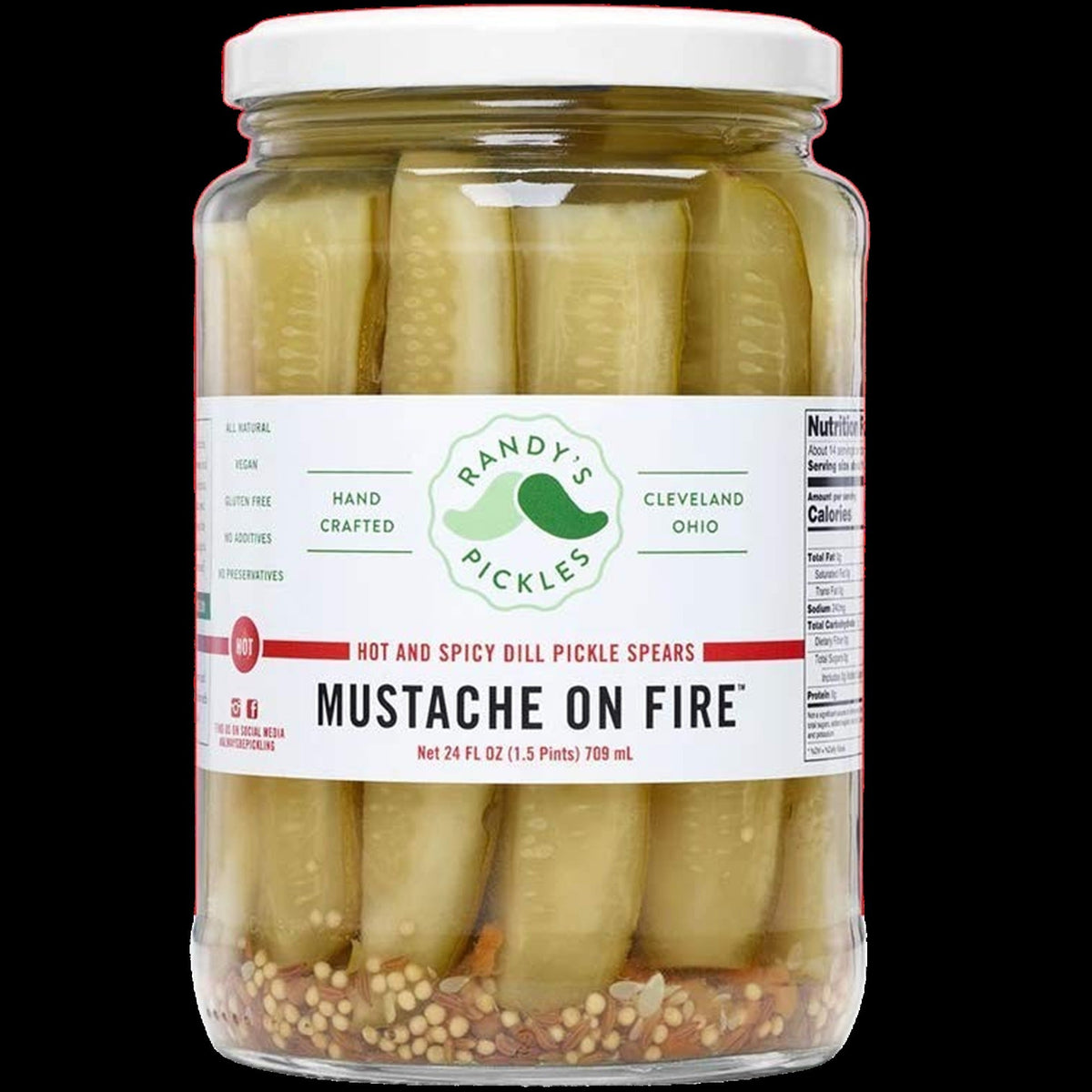 Mustache On Fire Pickles