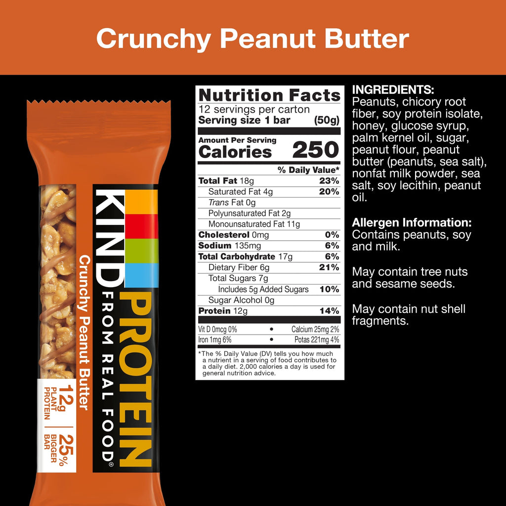 Crunchy Peanut Butter Protein Bars (12 CT)