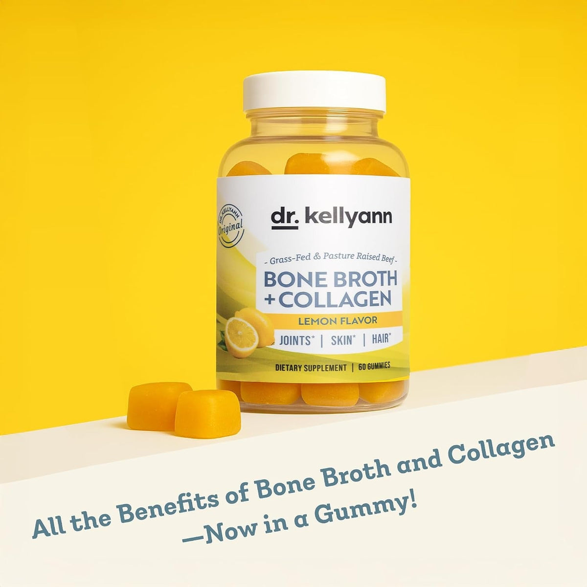 Bone Broth Collagen Gummy Supplement - Lemon (60 CT)