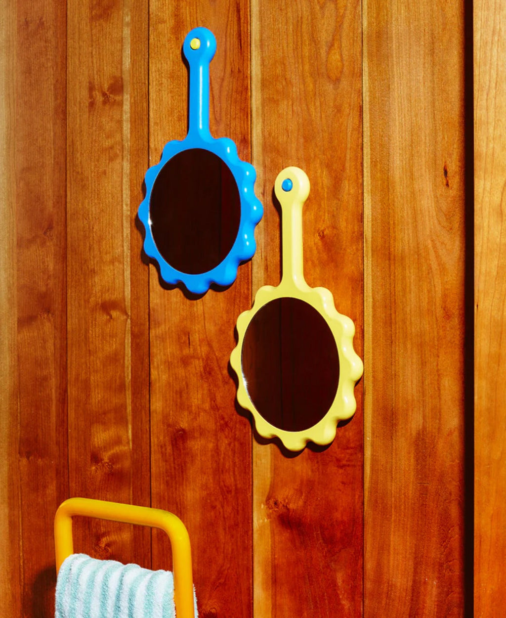 Sunflower Hand Mirror - Blue