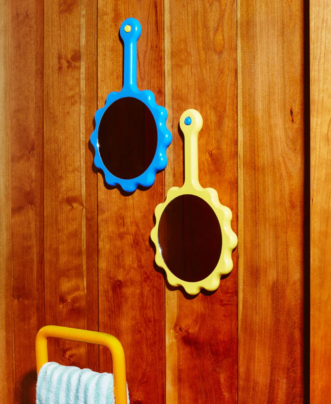 Sunflower Hand Mirror - Blue
