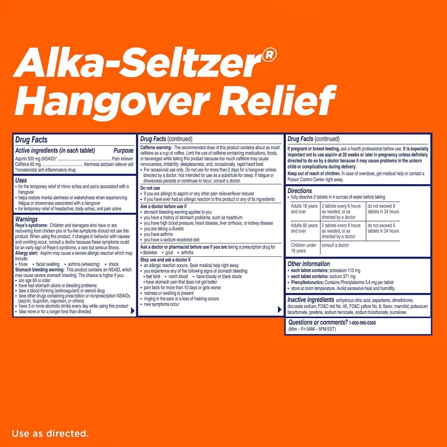Hangover Relief Tablets (4 CT)