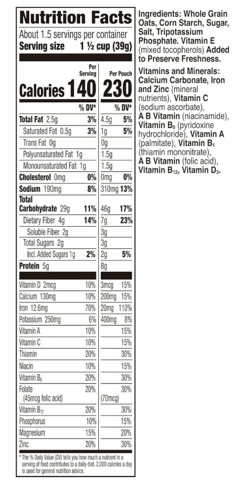 Gluten-Free Whole Grain Oat Cereals (5 Pack)
