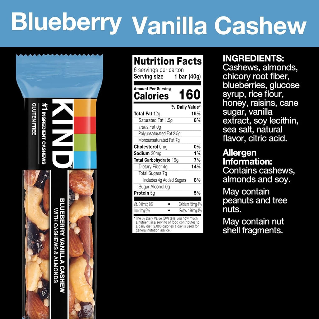 Blueberry Vanilla Cashew Bars (12 CT)