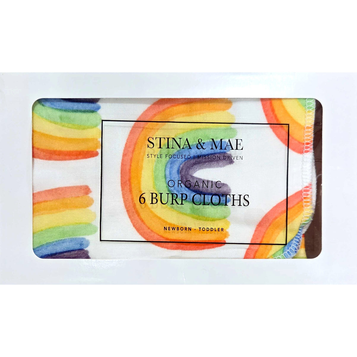Rainbow Burp Cloths (6 CT)