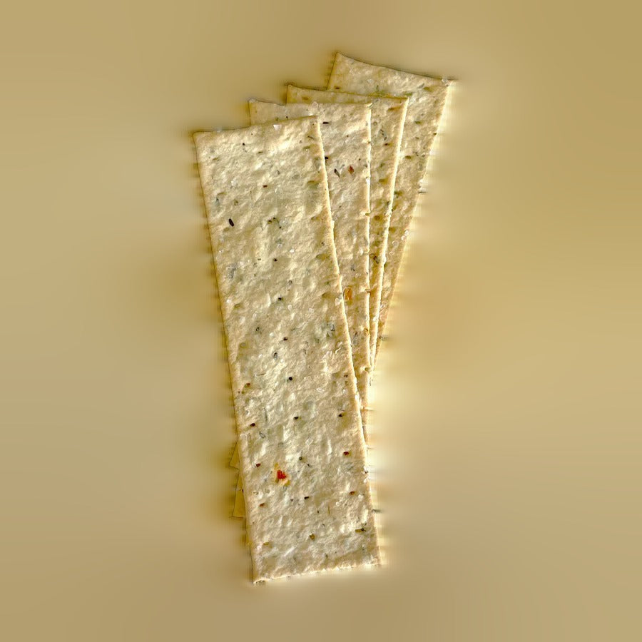 Sourdough Grilled Herb Flatbread Crackers