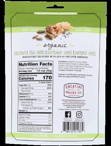Organic Coconut Snacks With Seeds