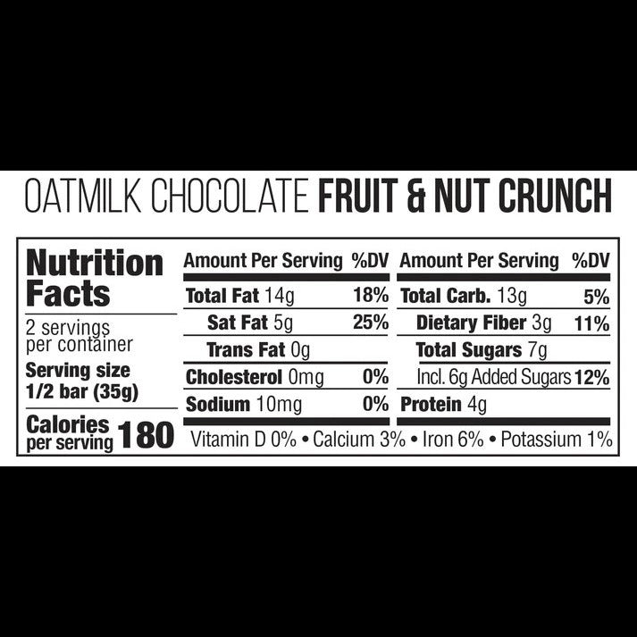Oat Milk Fruit & Nut Chocolate Bar