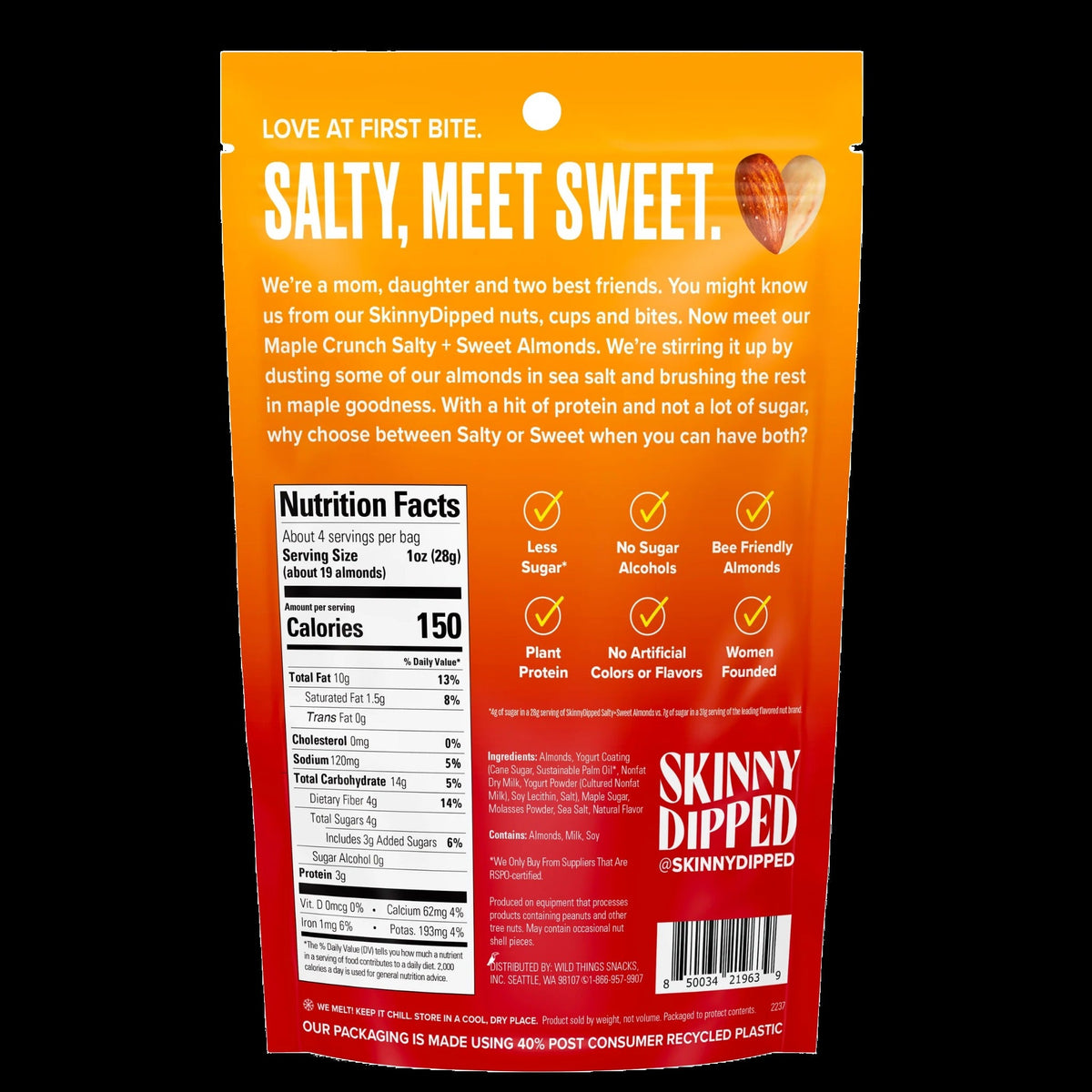 Salty + Sweet Almonds - Maple Crunch