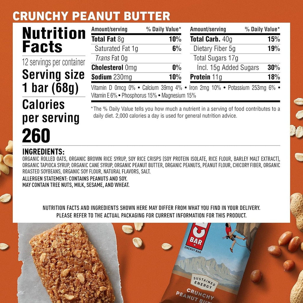 Crunchy Peanut Butter Energy Bar (12 CT)