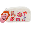 Retro Embroid Faux Fur Cosmetic Bag