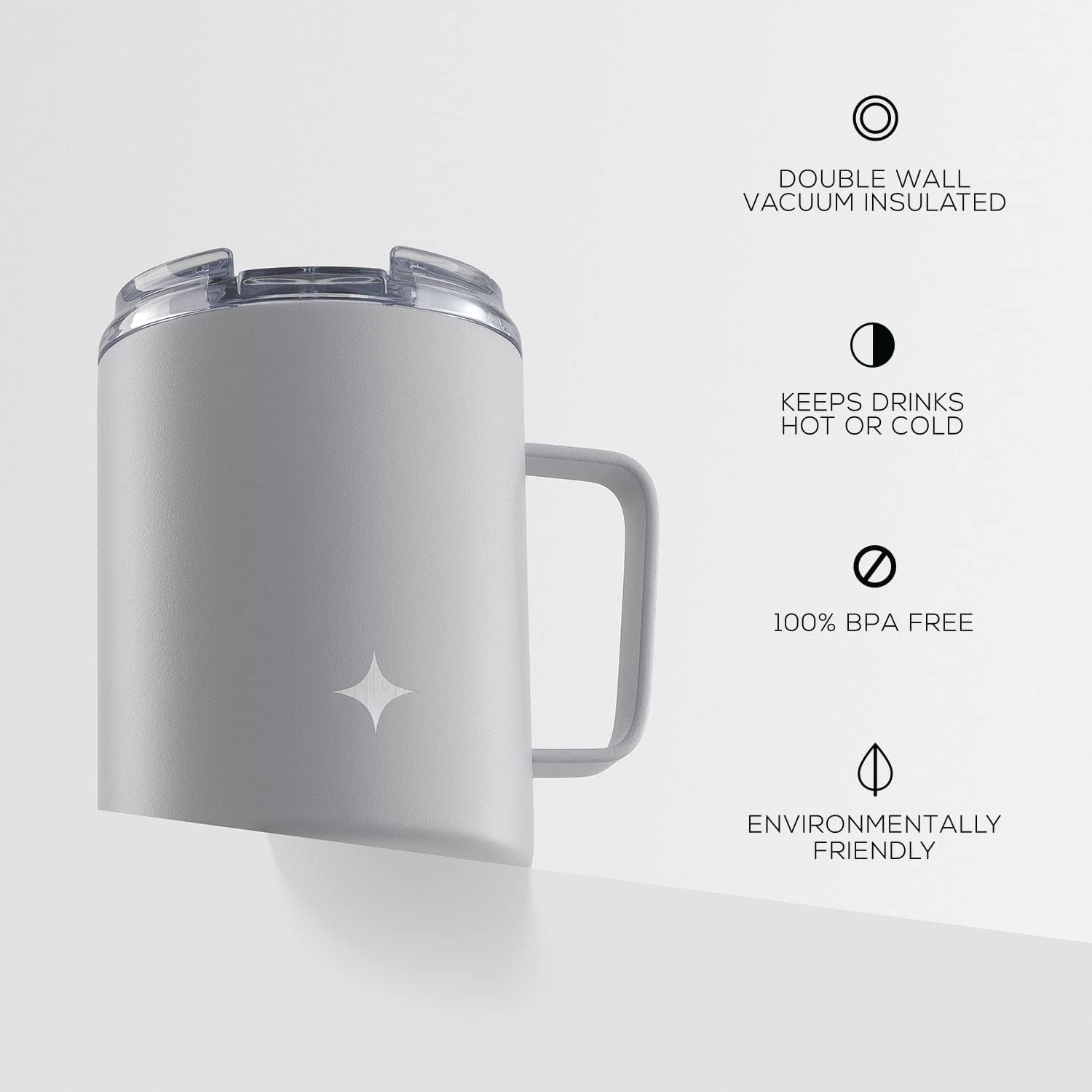 12oz Coffee Mug with Handle - Grey