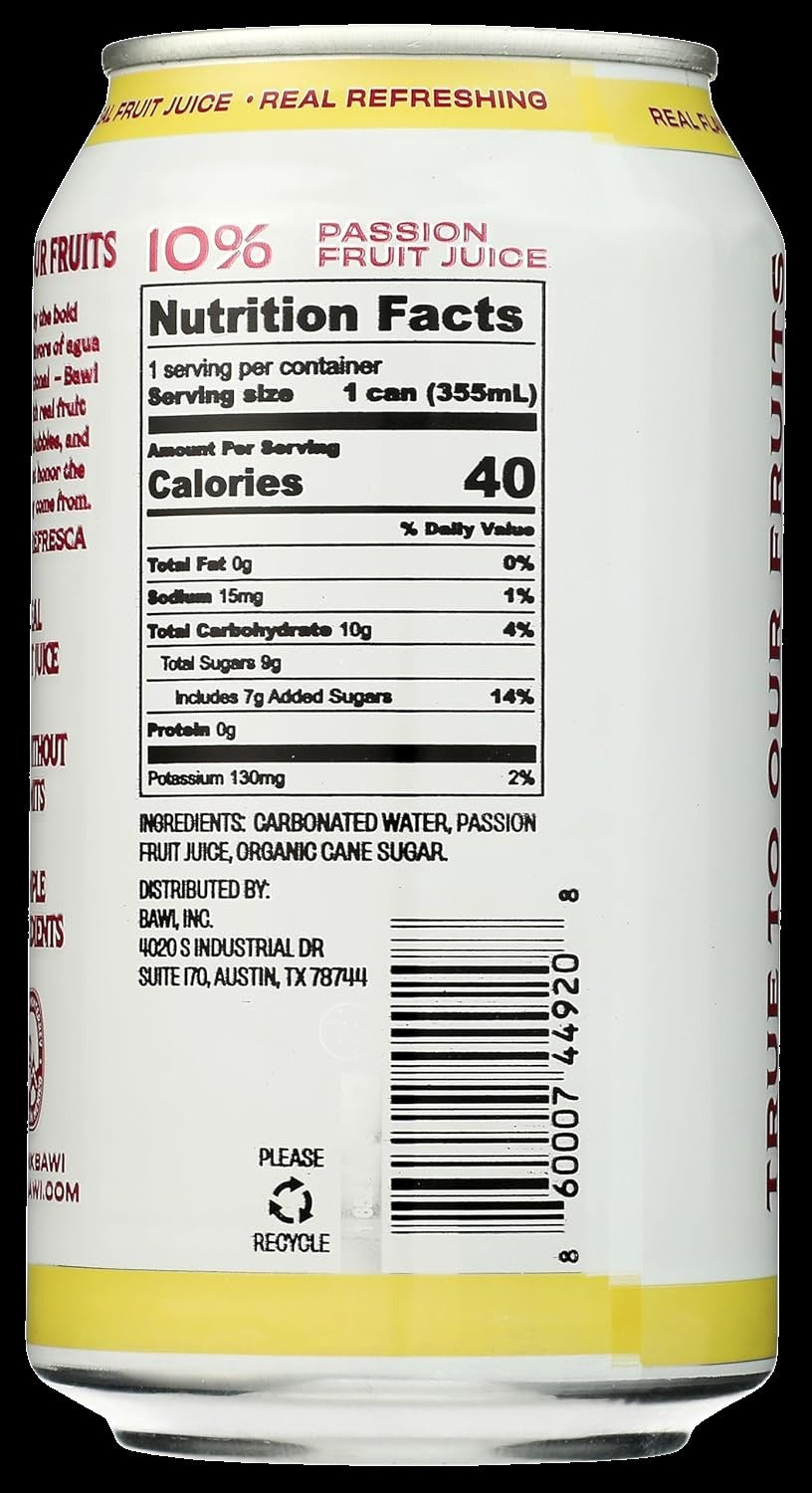 Sparkling Agua Fresca Maracuya - Passionfruit (4 Pack)