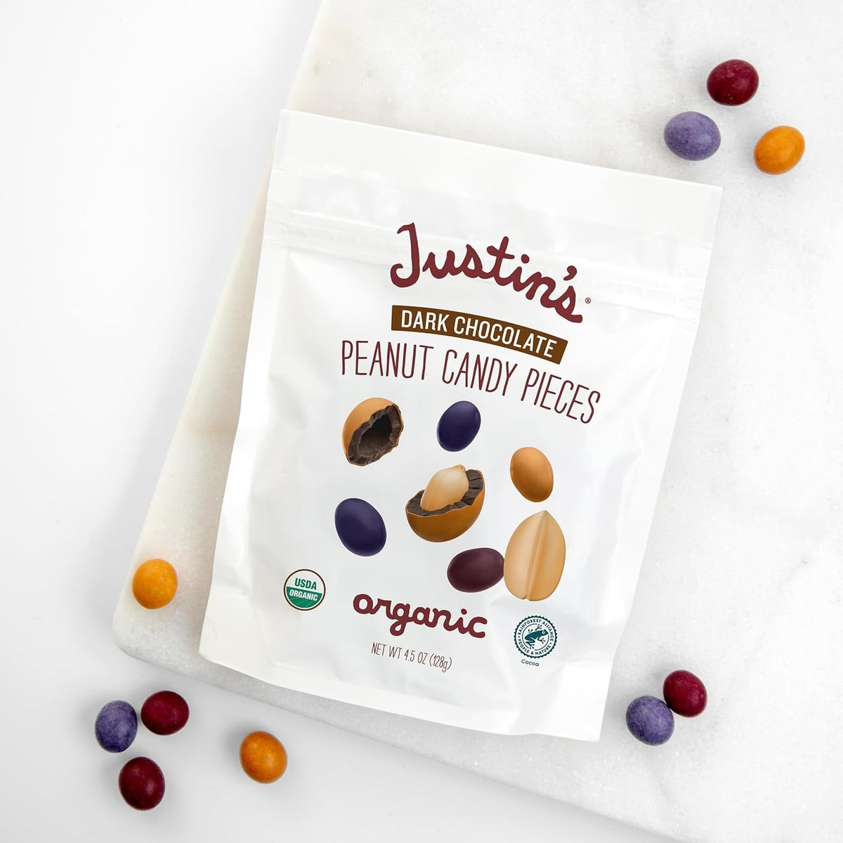 Organic Dark Chocolate Peanut Candy Pieces