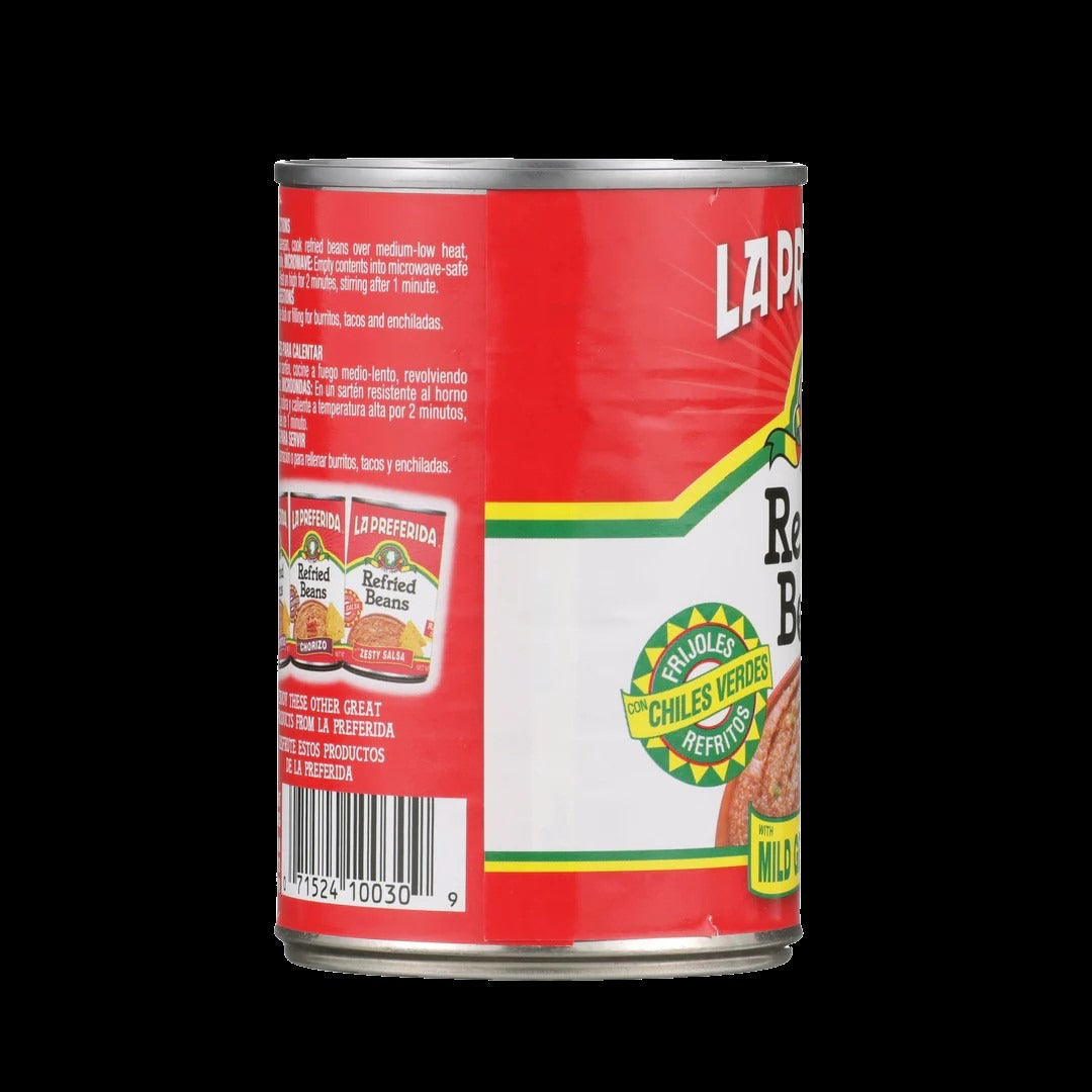 Refried Beans with Mild Green Chiles