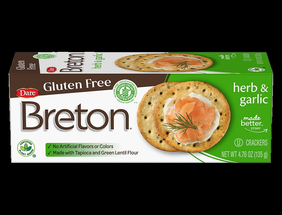 Gluten Free Crackers, Herb & Garlic