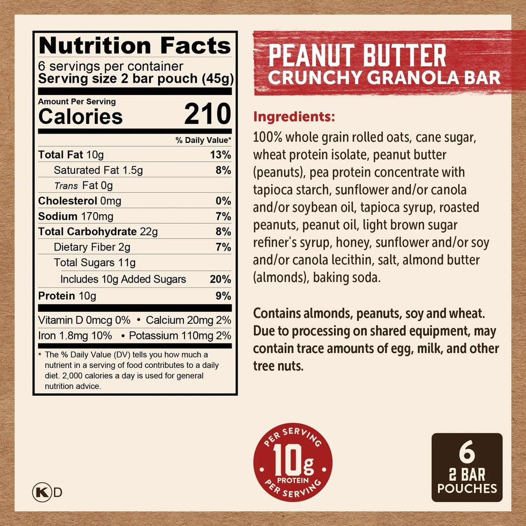 Crunchy Peanut Butter Granola Bars