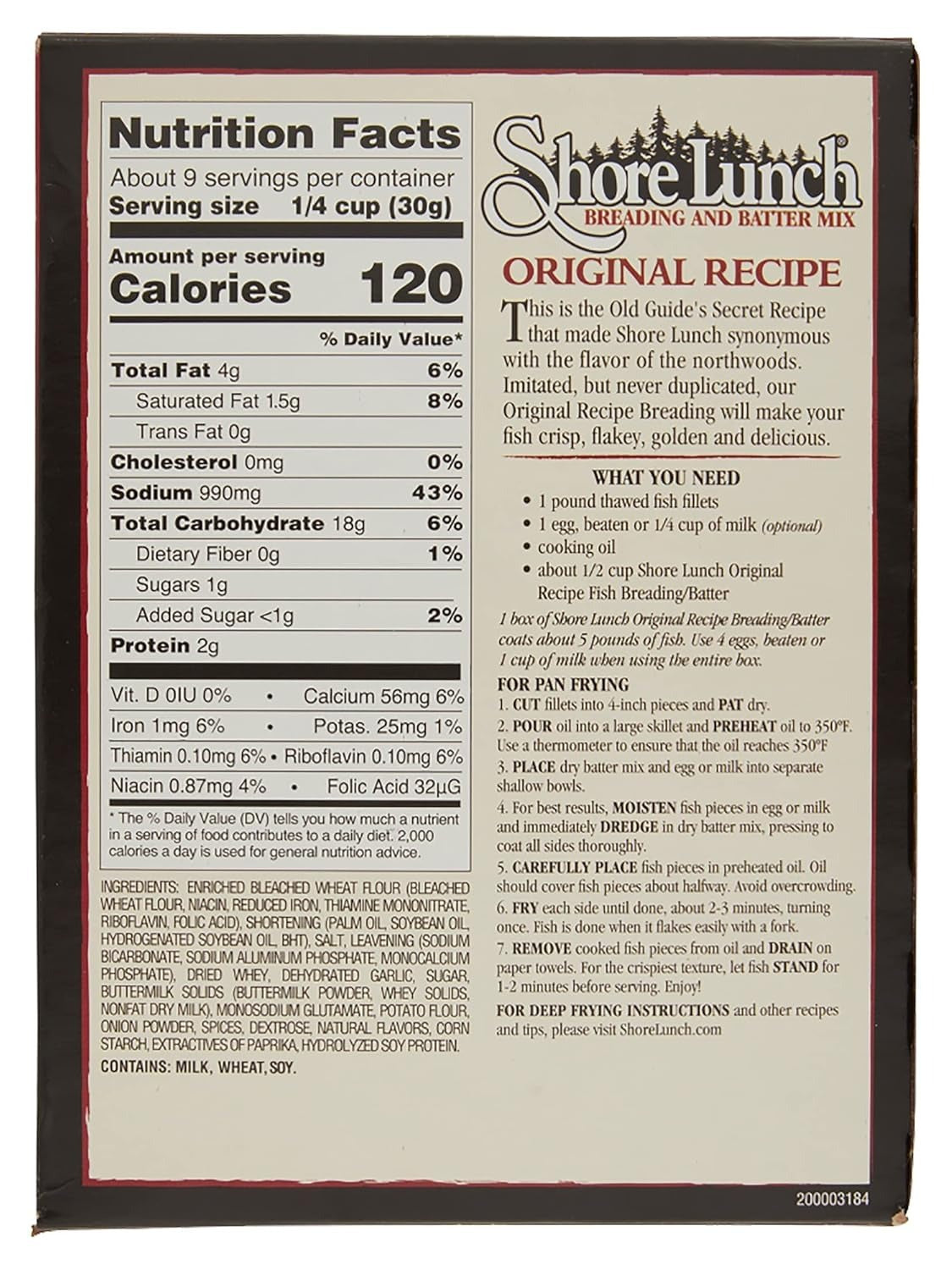 Original Recipe Fish Breading & Batter Mix