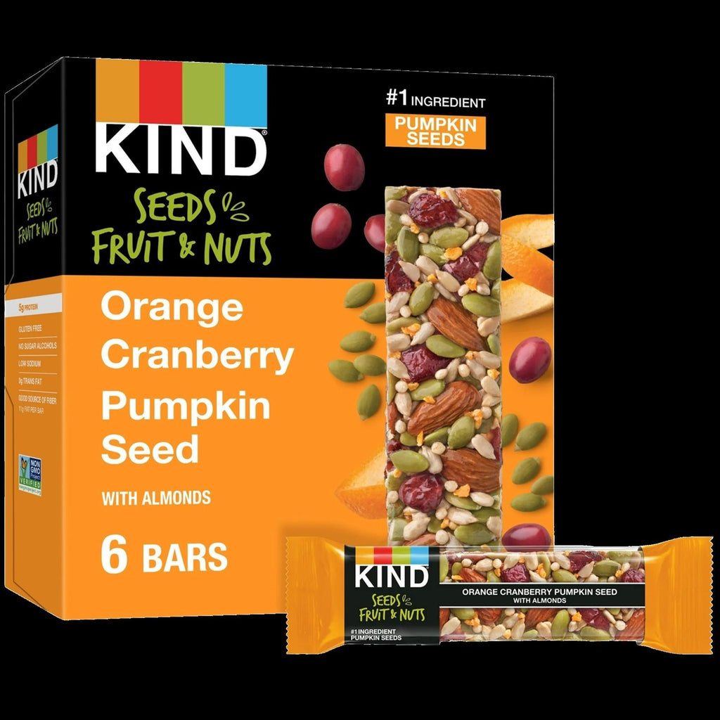 Seeds Fruit & Nuts Snack Bars - Orange Cranberry Pumpkin Seeds (6 CT)