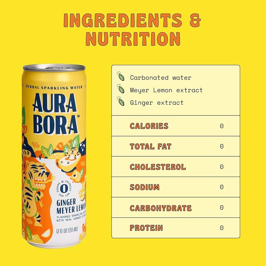 Ginger Meyer Lemon Sparkling Water (6 Pack)
