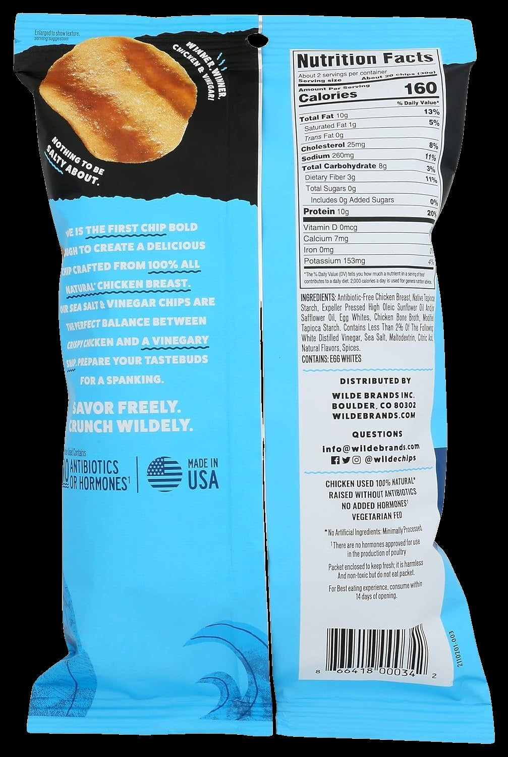 Sea Salt & Vinegar Thin And Crispy Protein Chips