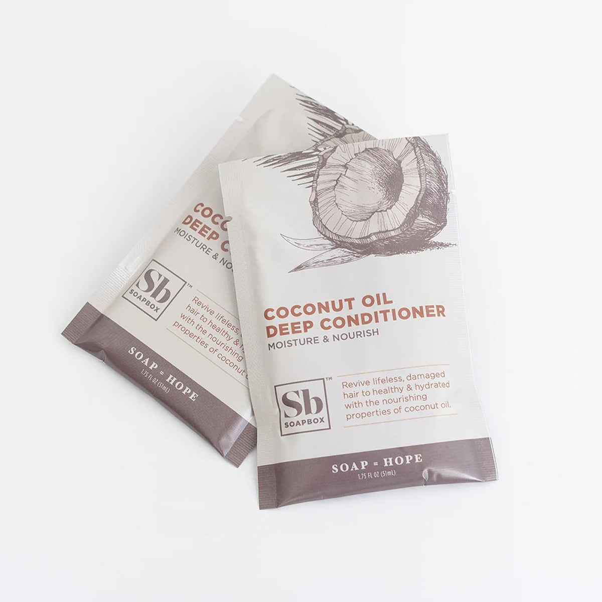 Soapbox Deep Conditioner Packet Coconut Oil Rejuvenating (12 CT)
