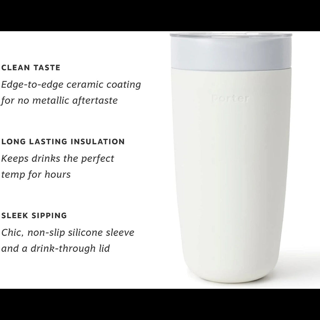 Porter Ceramic Insulated Tumbler - White