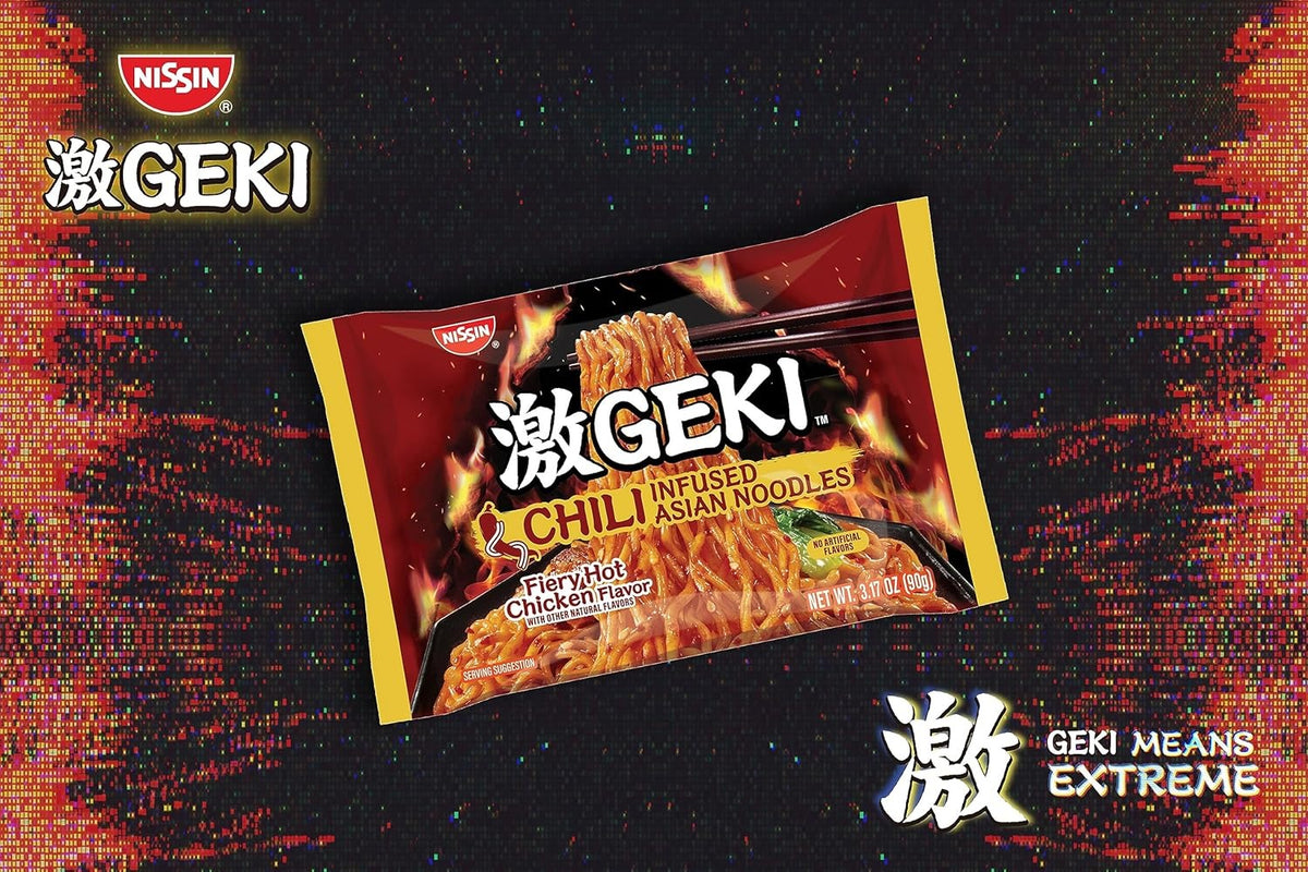 Geki Fiery Hot Chicken Asian Noodles (12 Pack)