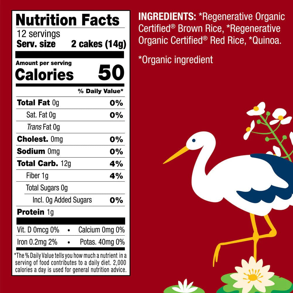 Organic Red Rice & Quinoa Brown Rice Cakes
