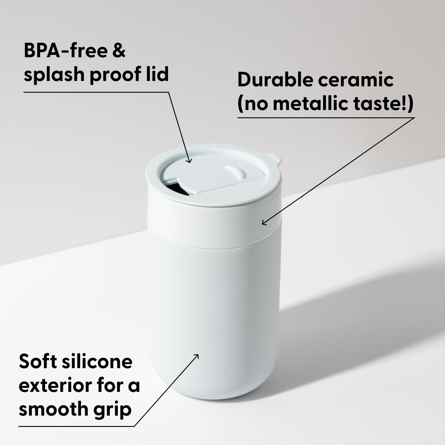 16oz Ceramic Travel Mug - Slate